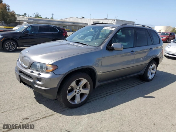 2005 BMW X5 4.4i with VIN 5UXFB53505LV13083, listed as a Copart auction lot 54404455 with 69,983 mi miles and Clean Title. Bid and sale history available at carsss.com. Image 1.