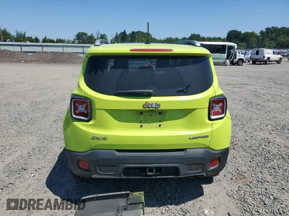 2017 Jeep Renegade Limited with VIN ZACCJBDB1HPF60648, listed as a Copart auction lot 59906885 with 128,477 mi miles and Salvage title. Bid and sale history available at DreamBid. Image 6.
