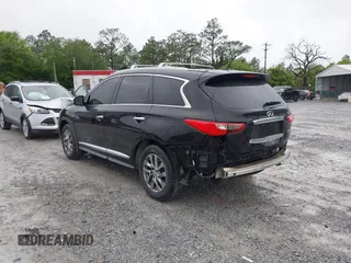 2015 Infiniti QX60 with VIN 5N1AL0MNXFC521070, listed as a IAAI auction lot 41967376 with 186,781 mi miles. Bid and sale history available at carsss.com. Image 3.