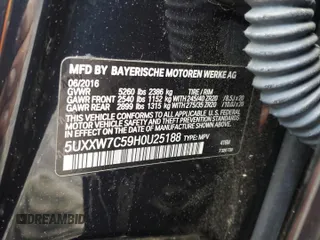 2017 BMW X4 M40i с VIN 5UXXW7C59H0U25188, выставлен на аукционе Copart как лот 55333595 с пробегом 110 747 миль миль и Списание • Salvage title. История ставок и продаж доступна на DreamBid. Изображение 13.