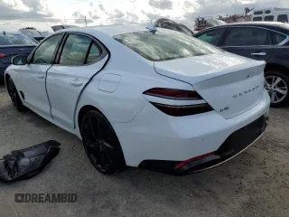 2023 Genesis G70 2.0T with VIN KMTG34TA0PU120130, listed as a Copart auction lot 74635014 with 20,374 mi miles and Non Repairable. Bid and sale history available at DreamBid. Image 2.