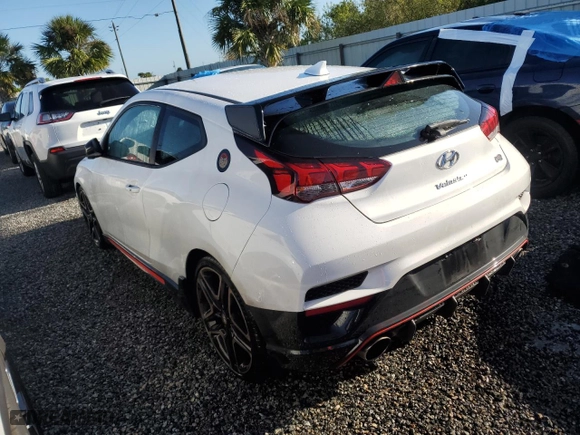 2021 Hyundai Veloster N with VIN KMHT36AH6MU010330, listed as a Copart auction lot 74517604 with 0 mi miles and Non Repairable. Bid and sale history available at carsss.com. Image 2.
