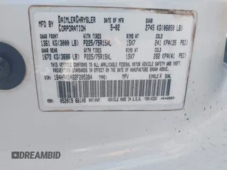 2002 Dodge Durango with VIN 1B4HR48N82F205384, listed as a IAAI auction lot 41451456 with 235,142 mi miles and . Bid and sale history available at DreamBid. Image 9.