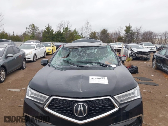 2020 Acura MDX with VIN 5J8YD3H39LL017701, listed as a IAAI auction lot 41486888 with 21,687 mi miles. Bid and sale history available at carsss.com. Image 6.