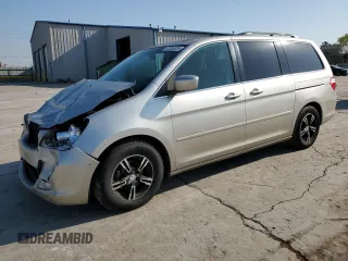 2007 Honda Odyssey Touring with VIN 5FNRL38817B099305, listed as a Copart auction lot 52005335 with 215,799 mi miles and Salvage Title. Bid and sale history available at carsss.com. Image 1.