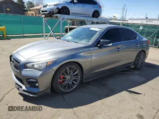 2016 Infiniti Q50 3.0t Premium with VIN JN1EV7AR8GM342377, listed as a Copart auction lot 50598545 with 91,556 mi miles and Salvage Title. Bid and sale history available at carsss.com. Image 1.