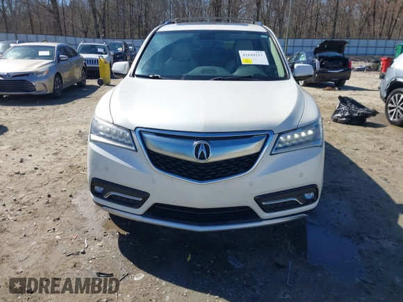 2014 Acura MDX Advance with VIN 5FRYD4H84EB001636, listed as a IAAI auction lot 41644117 with 124,460 mi miles and . Bid and sale history available at carsss.com. Image 13.