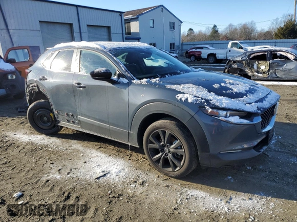 2023 Mazda CX-30 S Carbon Edition with VIN 3MVDMBCM9PM545538, listed as a Copart auction lot 86072184 with 29,395 mi miles and Salvage Title. Bid and sale history available at DreamBid. Image 4.
