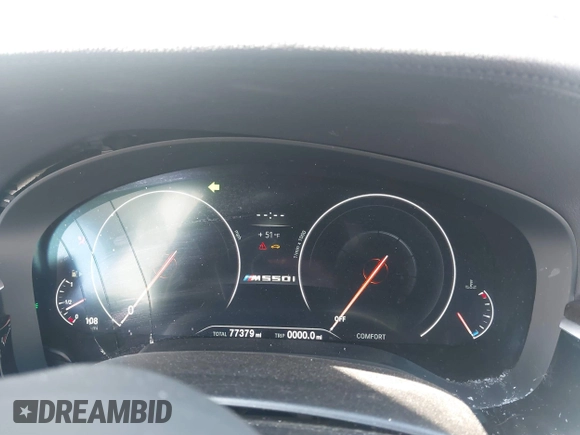 2019 BMW 5 Series M550i xDrive with VIN WBAJB9C51KB464879, listed as a IAAI auction lot 41774834 with 77,379 mi miles and . Bid and sale history available at DreamBid. Image 7.