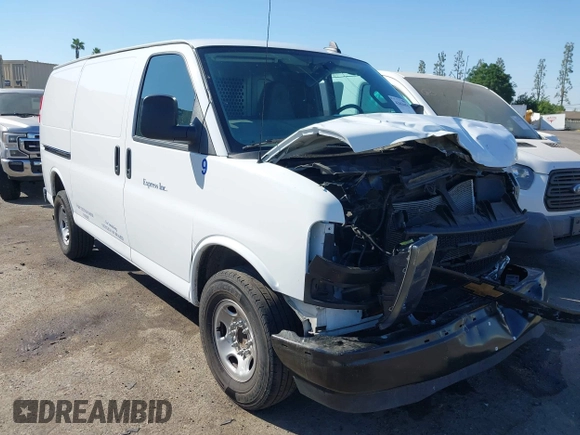 2023 Chevrolet Express Cargo with VIN 1GCWGAFP9P1211380, listed as a IAAI auction lot 42654475 with 58,429 mi miles and . Bid and sale history available at DreamBid. Image 1.