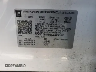 2020 Chevrolet Trax LS z VIN 3GNCJNSB5LL298453, wystawiony jako Copart lot #59903695 z przebiegiem 58 832 mil mil oraz Szkoda całkowita • Salvage title. Historia ofert i sprzedaży dostępna na DreamBid. Obrazek 14.
