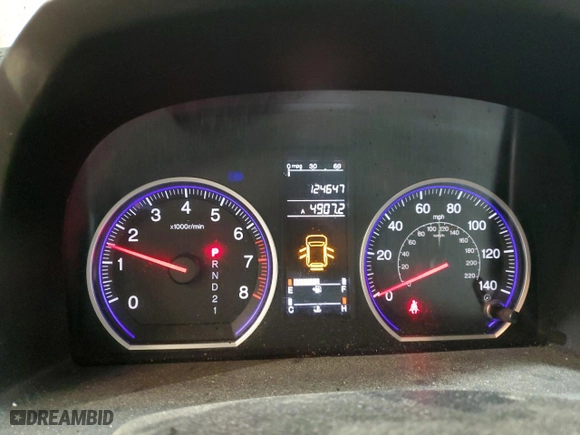 2008 Honda CR-V LX with VIN 5J6RE48308L024799, listed as a Copart auction lot 51260935 with 124,647 mi miles and Salvage Title. Bid and sale history available at carsss.com. Image 9.