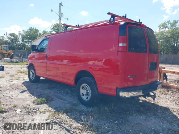 2017 Chevrolet Express Cargo Van with VIN 1GCWGAFG3H1350048, listed as a IAAI auction lot 41881164 with 115,430 mi miles. Bid and sale history available at carsss.com. Image 3.