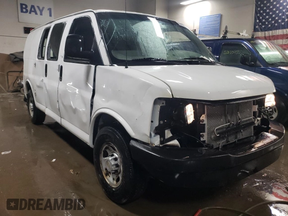 2012 Chevrolet Express Cargo Van with VIN 1GCWGFCA8C1100293, listed as a Copart auction lot 50470195 with 250,615 mi miles and Salvage Title. Bid and sale history available at carsss.com. Image 4.