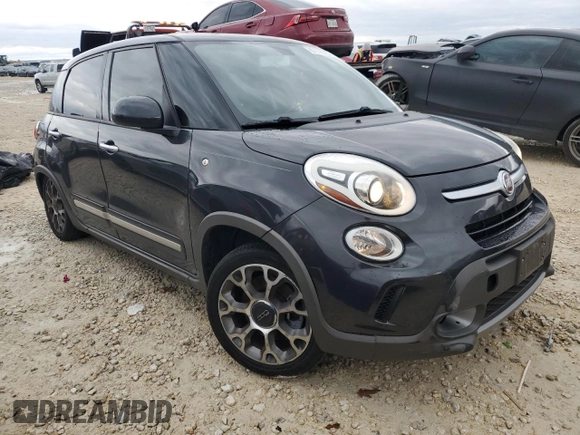 2014 FIAT 500L Trekking with VIN ZFBCFADH1EZ019373, listed as a Copart auction lot 87916725 with 75,862 mi miles and Salvage Title. Bid and sale history available at DreamBid. Image 4.