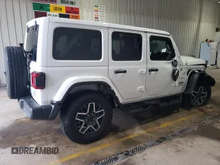 2024 Jeep Wrangler Sahara z VIN 1C4PJXEG6RW337020, wystawiony jako Copart lot #53308325 z przebiegiem 13 606 mil mil oraz Szkoda całkowita • Salvage title. Historia ofert i sprzedaży dostępna na DreamBid. Obrazek 3.
