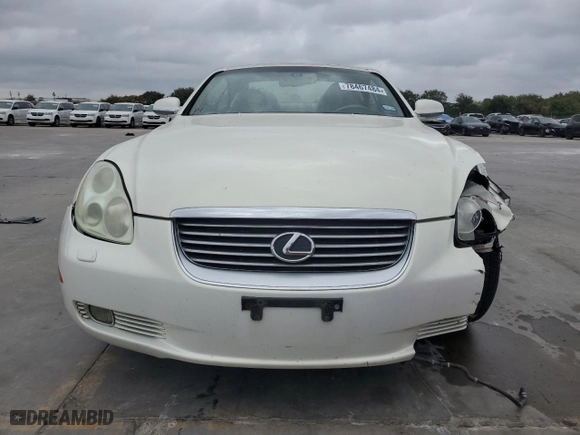 2004 Lexus SC 430 with VIN JTHFN48Y640054436, listed as a Copart auction lot 78467484 with 0 mi miles and Salvage Title. Bid and sale history available at carsss.com. Image 5.