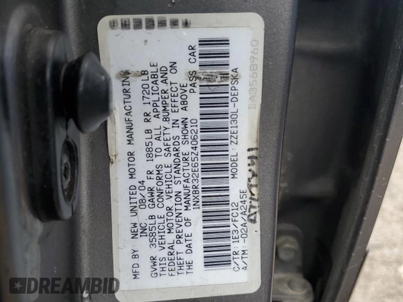 2005 Toyota Corolla CE with VIN 1NXBR32E65Z40L210, listed as a Copart auction lot 55879415 with 205,158 mi miles and Clean title. Bid and sale history available at DreamBid. Image 13.