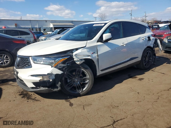 2019 Acura RDX w/A-Spec Pkg with VIN 5J8TC2H68KL016975, listed as a Copart auction lot 46504595 with 70,194 mi miles and Salvage Title. Bid and sale history available at carsss.com. Image 1.