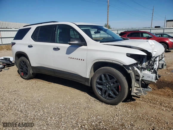 2021 Chevrolet Traverse Premier with VIN 1GNEVKKW6MJ174411, listed as a Copart auction lot 71666314 with 82,084 mi miles and Salvage Title. Bid and sale history available at carsss.com. Image 4.