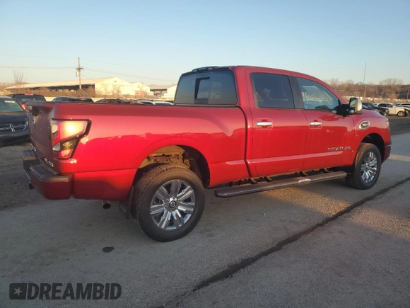 2020 Nissan Titan XD Platinum Reserve with VIN 1N6AA1FB9LN508763, listed as a Copart auction lot 46680825 with 560 mi miles and Salvage Title. Bid and sale history available at carsss.com. Image 3.