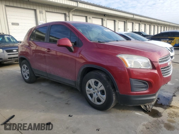 2015 Chevrolet Trax LS with VIN KL7CJKSB8FB228956, listed as a Copart auction lot 47347065 with 129,689 mi miles and Salvage Title. Bid and sale history available at carsss.com. Image 4.