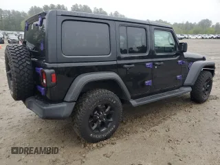 2020 Jeep Wrangler Unlimited Sport S with VIN 1C4HJXDG7LW170227, listed as a Copart auction lot 54739265 with 54,016 mi miles and Salvage title. Bid and sale history available at DreamBid. Image 3.