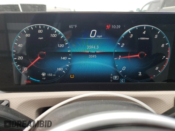 2022 Mercedes-Benz CLA 250 with VIN W1K5J4HB5NN300911, listed as a Copart auction lot 75442233 with 3,595 mi miles and . Bid and sale history available at DreamBid. Image 9.