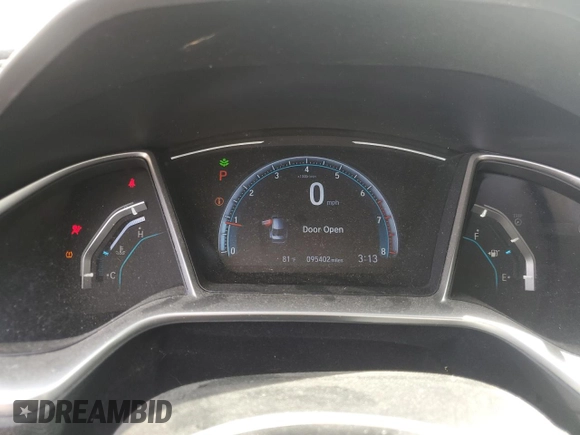 2018 Honda Civic EX-L with VIN JHMFC1F77JX034729, listed as a Copart auction lot 49603095 with 95,402 mi miles and Salvage Title. Bid and sale history available at DreamBid. Image 9.