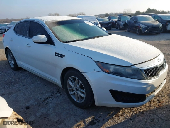 2011 Kia Optima LX with VIN KNAGM4A72B5057213, listed as a IAAI auction lot 41230459 with 1 mi miles. Bid and sale history available at carsss.com. Image 1.