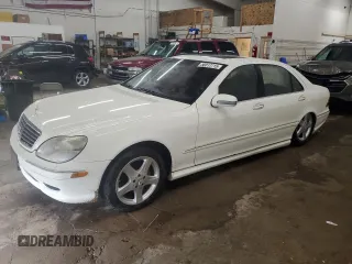 2002 Mercedes-Benz S 430 z VIN WDBNG70J42A295487, wystawiony jako Copart lot #58017715 z przebiegiem Nie podano mil oraz Szkoda całkowita • Salvage title. Historia ofert i sprzedaży dostępna na DreamBid. Obrazek 1.