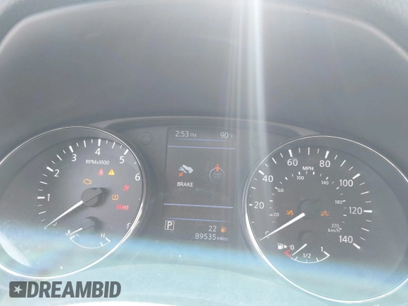 2020 Nissan Rogue S with VIN 5N1AT2MV3LC725930, listed as a IAAI auction lot 41833341 with 89,535 mi miles and . Bid and sale history available at DreamBid. Image 7.