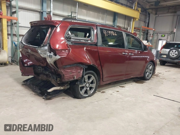 2017 Toyota Sienna SE with VIN 5TDXZ3DC7HS859864, listed as a IAAI auction lot 41394966 with 82,823 mi miles and . Bid and sale history available at DreamBid. Image 4.