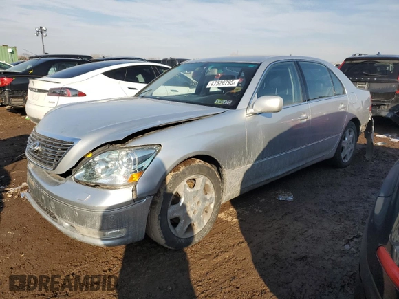 2004 Lexus LS 430 with VIN JTHBN36F640169807, listed as a Copart auction lot 47526795 with 123,163 mi miles and Salvage Title. Bid and sale history available at carsss.com. Image 1.