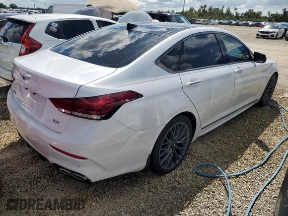 2019 Genesis G80 3.3T Sport with VIN KMTFN4JB4KU326352, listed as a Copart auction lot 74028734 with 0 mi miles and Salvage Title. Bid and sale history available at carsss.com. Image 3.