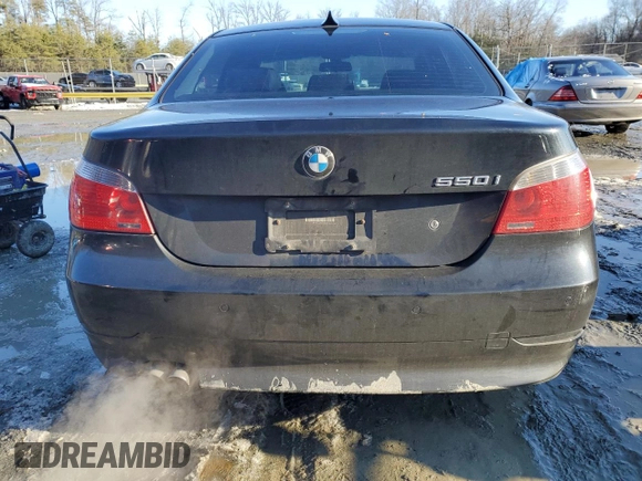 2006 BMW 5 Series 550i with VIN WBANB53596CP03184, listed as a Copart auction lot 88574495 with 214,638 mi miles and Salvage Title. Bid and sale history available at DreamBid. Image 6.