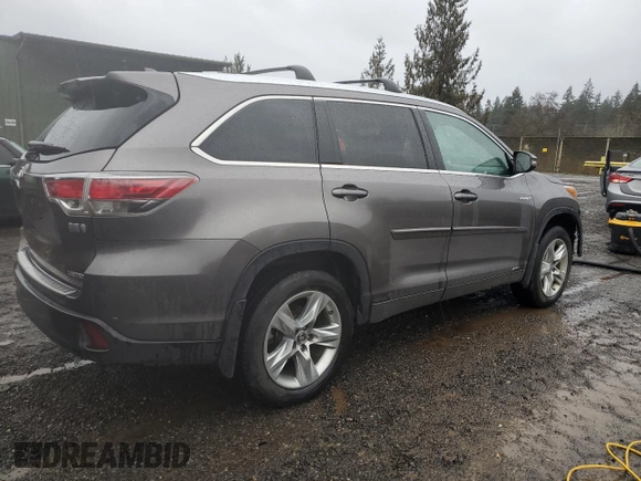 2016 Toyota Highlander Hybrid Limited with VIN 5TDDCRFHXGS020659, listed as a Copart auction lot 43476695 with 92,967 mi miles and Salvage Title. Bid and sale history available at carsss.com. Image 3.