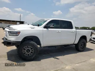 2019 Ram 1500 Big Horn with VIN 1C6RREFT8KN568229, listed as a Copart auction lot 58182105 with 90,666 mi miles and Salvage title. Bid and sale history available at DreamBid. Image 1.