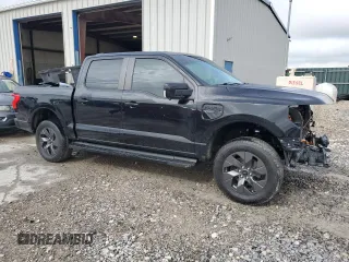 2022 Ford F-150 Lightning Pro with VIN 1FTVW1EL7NWG00726, listed as a Copart auction lot 57283755 with 55,672 mi miles and Salvage title. Bid and sale history available at DreamBid. Image 4.