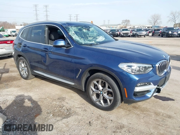 2021 BMW X3 xDrive30i with VIN 5UXTY5C08M9G21116, listed as a IAAI auction lot 41834586 with 51,441 mi miles and . Bid and sale history available at DreamBid. Image 1.