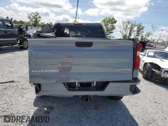 2024 Chevrolet Silverado 1500 Custom with VIN 3GCPABEK9RG126822, listed as a Copart auction lot 51183435 with Not Provided miles and Non Repairable. Bid and sale history available at DreamBid. Image 6.