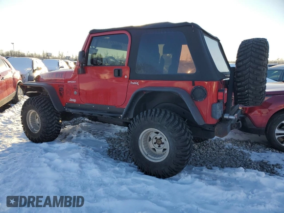 2003 Jeep Wrangler Sport with VIN 1J4FA49S73P301468, listed as a Copart auction lot 87415164 with 127,985 mi miles and Salvage Title. Bid and sale history available at carsss.com. Image 2.