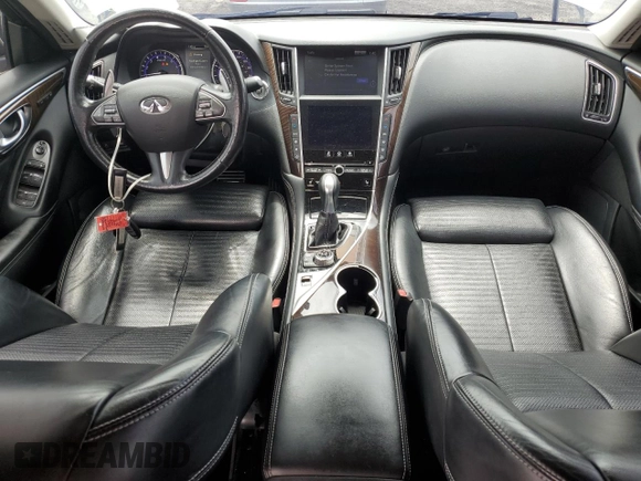 2015 Infiniti Q50 with VIN JN1BV7AR7FM398120, listed as a Copart auction lot 58540555 with 122,864 mi miles and Salvage title. Bid and sale history available at DreamBid. Image 8.