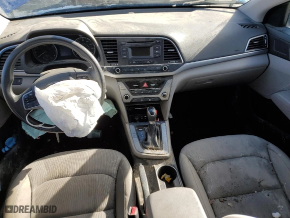 2017 Hyundai Elantra SE with VIN KMHD74LF4HU329532, listed as a Copart auction lot 45881505 with 0 mi miles and Salvage Title. Bid and sale history available at carsss.com. Image 8.