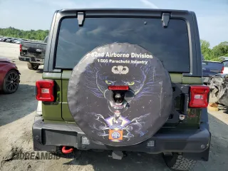 2021 Jeep Wrangler Unlimited Rubicon with VIN 1C4HJXFN4MW789526, listed as a Copart auction lot 59540025 with 33,583 mi miles and Salvage title. Bid and sale history available at DreamBid. Image 6.