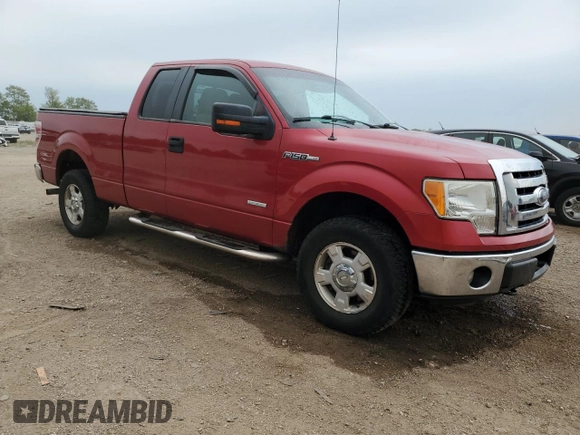 2011 Ford F-150 XL with VIN 1FTFX1ET0BFB75962, listed as a Copart auction lot 58708435 with 142,581 mi miles and Salvage title. Bid and sale history available at DreamBid. Image 4.