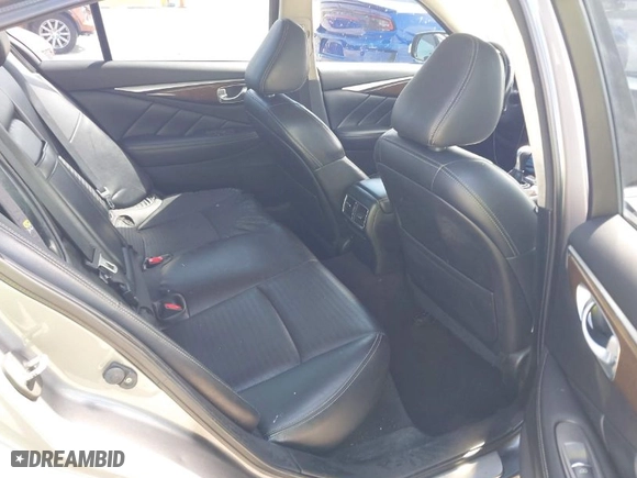 2015 Infiniti Q50 Premium with VIN JN1BV7AR3FM390743, listed as a IAAI auction lot 41990093 with 91,350 mi miles. Bid and sale history available at carsss.com. Image 8.