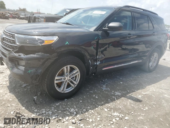 2022 Ford Explorer XLT z VIN 1FMSK8DH6NGA80965, wystawiony jako Copart lot #54668565 z przebiegiem 70 114 mil mil oraz Szkoda całkowita • Salvage title. Historia ofert i sprzedaży dostępna na DreamBid. Obrazek 1.