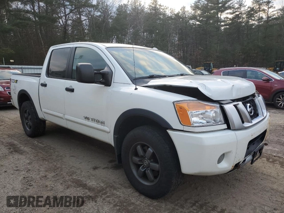 2013 Nissan Titan SV with VIN 1N6AA0EC4DN312512, listed as a Copart auction lot 83015714 with 183,015 mi miles and Salvage title. Bid and sale history available at DreamBid. Image 4.