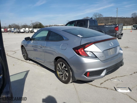 2018 Honda Civic Coupe LX with VIN 2HGFC4B59JH301723, listed as a Copart auction lot 46605105 with 91,158 mi miles and Clean Title. Bid and sale history available at carsss.com. Image 2.